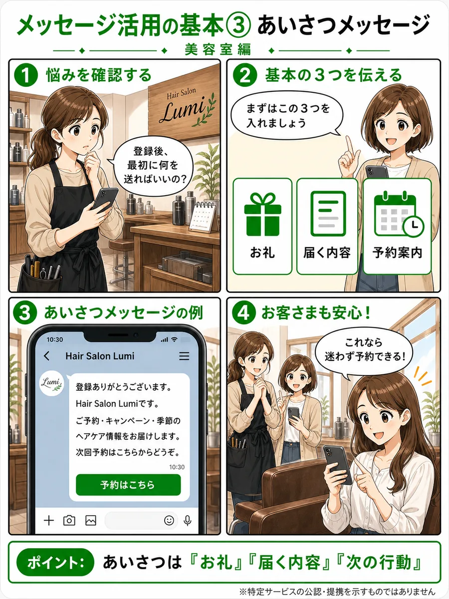 メッセージ活用の基本3 あいさつメッセージ