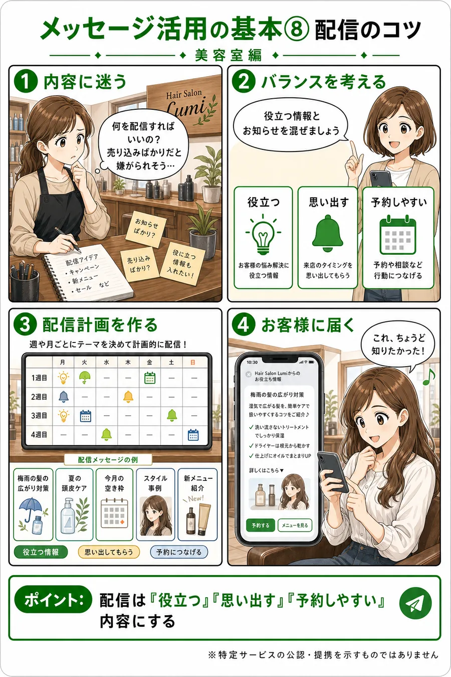 メッセージ活用の基本8 配信のコツ
